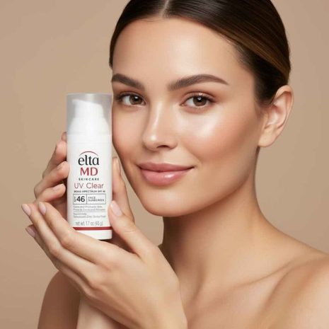 Woman holding UV clear copy Woman holding UV clear copy