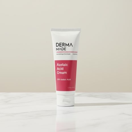 Derma Made Azelaic Acid Cream 15% – Studio Product Shot on Marble Surface Derma Made Azelaic Acid Cream 15% – Studio Product Shot on Marble Surface