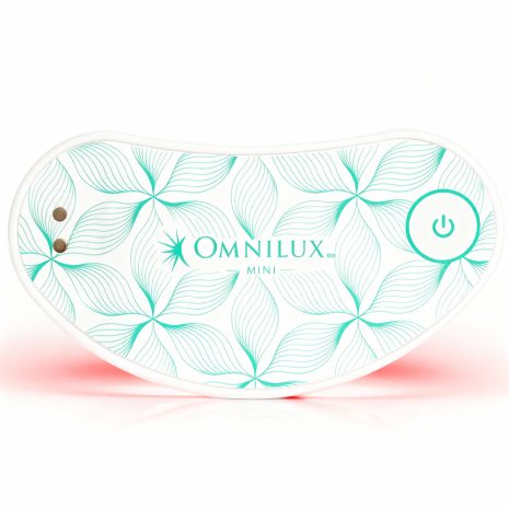 Omnilux Mini Eye Brightener LED mask for reducing dark circles, puffiness, and fine lines around the eyes at Skin With Bea Esthetics Scottsdale.