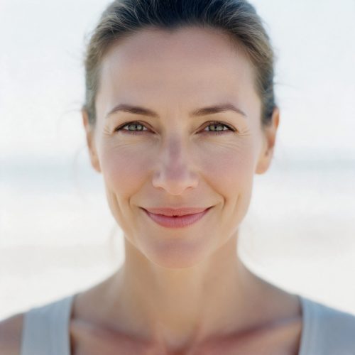 Smiling woman with natural-looking skin – Botox treatment (60 units) at Skin With Bea Esthetics, Scottsdale